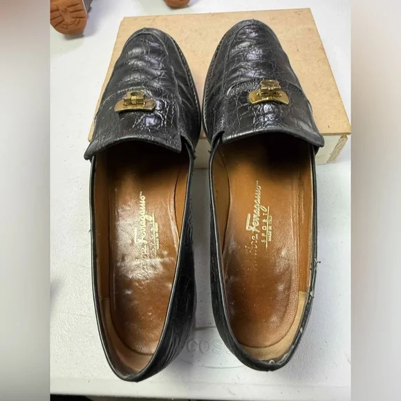 Salvatore Ferragamo Black Loafers - Picture 2 of 16